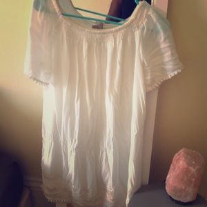 White off the shoulder dress